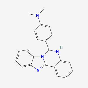 molecular formula C22H20N4 B11589590 4-(5,6-dihydrobenzimidazo[1,2-c]quinazolin-6-yl)-N,N-dimethylaniline 