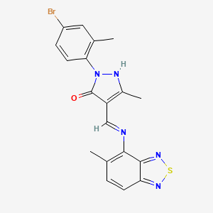 (4Z)-2-(4-bromo-2-methylphenyl)-5-methyl-4-{[(5-methyl-2,1,3-benzothiadiazol-4-yl)amino]methylidene}-2,4-dihydro-3H-pyrazol-3-one