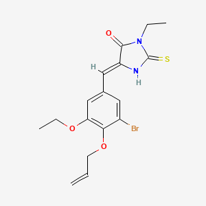 (5Z)-5-[3-bromo-5-ethoxy-4-(prop-2-en-1-yloxy)benzylidene]-3-ethyl-2-thioxoimidazolidin-4-one