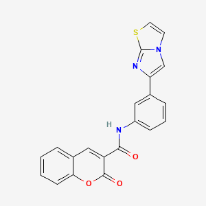 N-(3-(imidazo[2,1-b]thiazol-6-yl)phenyl)-2-oxo-2H-chromene-3-carboxamide