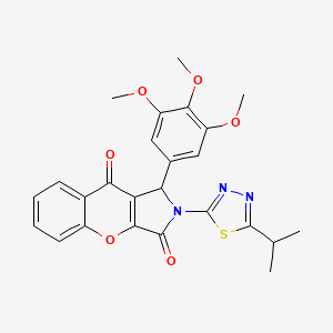 2-[5-(Propan-2-yl)-1,3,4-thiadiazol-2-yl]-1-(3,4,5-trimethoxyphenyl)-1,2-dihydrochromeno[2,3-c]pyrrole-3,9-dione