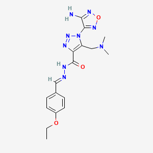 1-(4-amino-1,2,5-oxadiazol-3-yl)-5-[(dimethylamino)methyl]-N'-[(E)-(4-ethoxyphenyl)methylidene]-1H-1,2,3-triazole-4-carbohydrazide