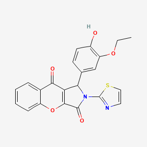 1-(3-Ethoxy-4-hydroxyphenyl)-2-(1,3-thiazol-2-yl)-1,2-dihydrochromeno[2,3-c]pyrrole-3,9-dione