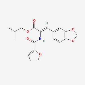 2-methylpropyl (2Z)-3-(1,3-benzodioxol-5-yl)-2-[(furan-2-ylcarbonyl)amino]prop-2-enoate