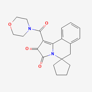 molecular formula C21H22N2O4 B11589760 1'-(morpholin-4-ylcarbonyl)-3'H-spiro[cyclopentane-1,5'-pyrrolo[2,1-a]isoquinoline]-2',3'(6'H)-dione 