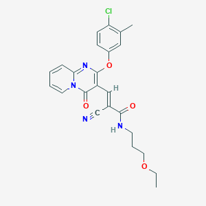 (2E)-3-[2-(4-chloro-3-methylphenoxy)-4-oxo-4H-pyrido[1,2-a]pyrimidin-3-yl]-2-cyano-N-(3-ethoxypropyl)prop-2-enamide