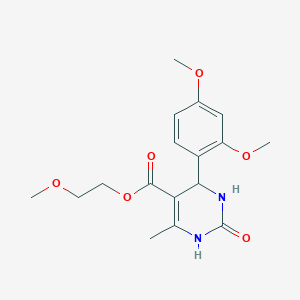 molecular formula C17H22N2O6 B11589785 2-Methoxyethyl 4-(2,4-dimethoxyphenyl)-6-methyl-2-oxo-1,2,3,4-tetrahydropyrimidine-5-carboxylate 