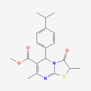 methyl 5-(4-isopropylphenyl)-2,7-dimethyl-3-oxo-2,3-dihydro-5H-[1,3]thiazolo[3,2-a]pyrimidine-6-carboxylate