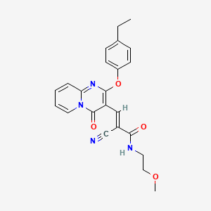 molecular formula C23H22N4O4 B11589814 (2E)-2-cyano-3-[2-(4-ethylphenoxy)-4-oxo-4H-pyrido[1,2-a]pyrimidin-3-yl]-N-(2-methoxyethyl)prop-2-enamide 