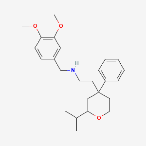 molecular formula C25H35NO3 B11589820 [(3,4-Dimethoxyphenyl)methyl]({2-[4-phenyl-2-(propan-2-YL)oxan-4-YL]ethyl})amine 