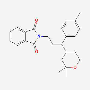 2-[3-(2,2-dimethyltetrahydro-2H-pyran-4-yl)-3-(4-methylphenyl)propyl]-1H-isoindole-1,3(2H)-dione