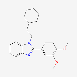 1H-Benzoimidazole, 1-(2-cyclohexylethyl)-2-(3,4-dimethoxyphenyl)-