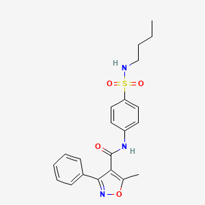 N-[4-(butylsulfamoyl)phenyl]-5-methyl-3-phenyl-1,2-oxazole-4-carboxamide