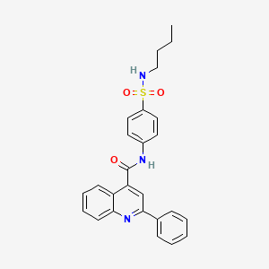 molecular formula C26H25N3O3S B11589858 N-[4-(butylsulfamoyl)phenyl]-2-phenylquinoline-4-carboxamide 