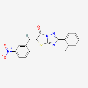 (5Z)-2-(2-methylphenyl)-5-(3-nitrobenzylidene)[1,3]thiazolo[3,2-b][1,2,4]triazol-6(5H)-one