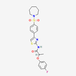 N-{4-[4-(azepan-1-ylsulfonyl)phenyl]-1,3-thiazol-2-yl}-2-(4-fluorophenoxy)propanamide