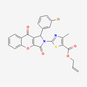 molecular formula C25H17BrN2O5S B11589904 prop-2-en-1-yl 2-[1-(3-bromophenyl)-3,9-dioxo-3,9-dihydrochromeno[2,3-c]pyrrol-2(1H)-yl]-4-methyl-1,3-thiazole-5-carboxylate 