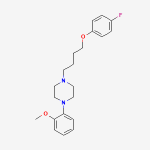 molecular formula C21H27FN2O2 B11589935 Piperazine, 1-(4-(p-fluorophenoxy)butyl)-4-(o-methoxyphenyl)- CAS No. 2062-74-0