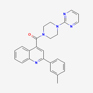 [2-(3-Methylphenyl)quinolin-4-yl][4-(pyrimidin-2-yl)piperazin-1-yl]methanone