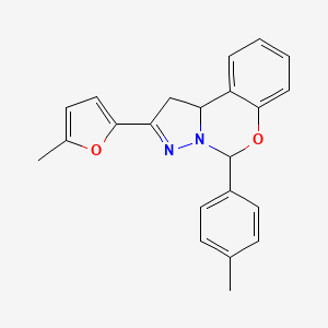 2-(5-Methylfuran-2-yl)-5-(4-methylphenyl)-1,10b-dihydropyrazolo[1,5-c][1,3]benzoxazine