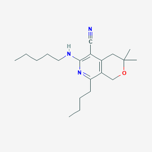 8-butyl-3,3-dimethyl-6-(pentylamino)-3,4-dihydro-1H-pyrano[3,4-c]pyridine-5-carbonitrile