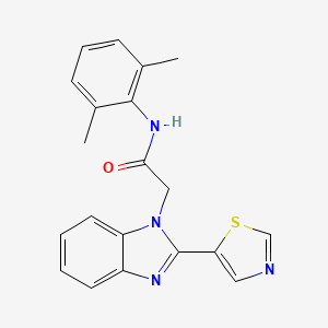 molecular formula C20H18N4OS B11589991 N-(2,6-dimethylphenyl)-2-[2-(1,3-thiazol-5-yl)-1H-benzimidazol-1-yl]acetamide 