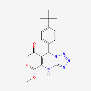 Methyl 6-acetyl-7-(4-tert-butylphenyl)-4,7-dihydrotetrazolo[1,5-a]pyrimidine-5-carboxylate