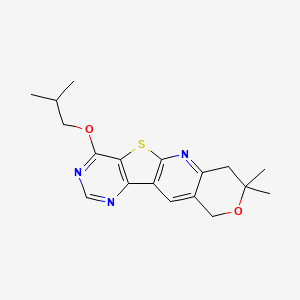 molecular formula C18H21N3O2S B11590051 1-Isobutoxy-8,8-dimethyl-8,9-dihydro-6H-7-oxa-11-thia-2,4,10-triaza-benzo[b]fluorene CAS No. 384794-44-9