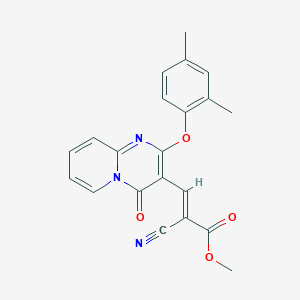 methyl (2E)-2-cyano-3-[2-(2,4-dimethylphenoxy)-4-oxo-4H-pyrido[1,2-a]pyrimidin-3-yl]prop-2-enoate