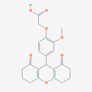 molecular formula C22H22O7 B11590056 [4-(1,8-dioxo-2,3,4,5,6,7,8,9-octahydro-1H-xanthen-9-yl)-2-methoxyphenoxy]acetic acid 