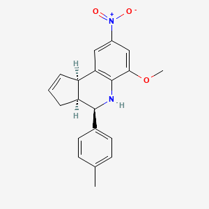 molecular formula C20H20N2O3 B11590074 (3aS,4R,9bR)-6-methoxy-4-(4-methylphenyl)-8-nitro-3a,4,5,9b-tetrahydro-3H-cyclopenta[c]quinoline 