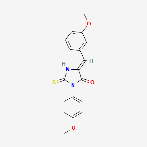 (5Z)-5-(3-methoxybenzylidene)-3-(4-methoxyphenyl)-2-thioxoimidazolidin-4-one