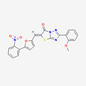 (5Z)-2-(2-methoxyphenyl)-5-{[5-(2-nitrophenyl)furan-2-yl]methylidene}[1,3]thiazolo[3,2-b][1,2,4]triazol-6(5H)-one