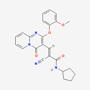 (2E)-2-cyano-N-cyclopentyl-3-[2-(2-methoxyphenoxy)-4-oxo-4H-pyrido[1,2-a]pyrimidin-3-yl]prop-2-enamide