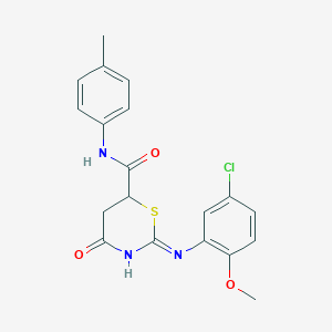 2-[(5-chloro-2-methoxyphenyl)amino]-N-(4-methylphenyl)-4-oxo-5,6-dihydro-4H-1,3-thiazine-6-carboxamide