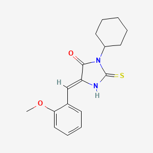 (5Z)-3-cyclohexyl-5-[(2-methoxyphenyl)methylidene]-2-sulfanylideneimidazolidin-4-one