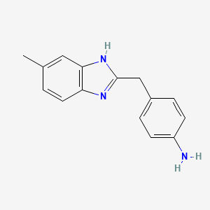 molecular formula C15H15N3 B11590186 4-(5-Methyl-1H-benzoimidazol-2-ylmethyl)-phenylamine 