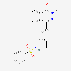 molecular formula C23H21N3O3S B11590214 N-[2-methyl-5-(3-methyl-4-oxo-3,4-dihydrophthalazin-1-yl)benzyl]benzenesulfonamide 