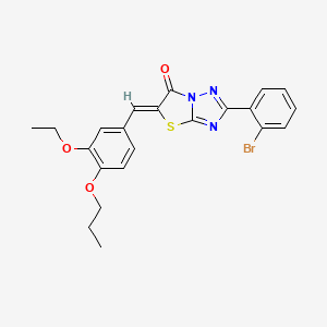 (5Z)-2-(2-bromophenyl)-5-(3-ethoxy-4-propoxybenzylidene)[1,3]thiazolo[3,2-b][1,2,4]triazol-6(5H)-one