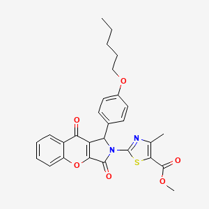 methyl 2-{3,9-dioxo-1-[4-(pentyloxy)phenyl]-3,9-dihydrochromeno[2,3-c]pyrrol-2(1H)-yl}-4-methyl-1,3-thiazole-5-carboxylate