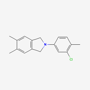 molecular formula C17H18ClN B11590287 2-(3-chloro-4-methylphenyl)-5,6-dimethyl-2,3-dihydro-1H-isoindole 