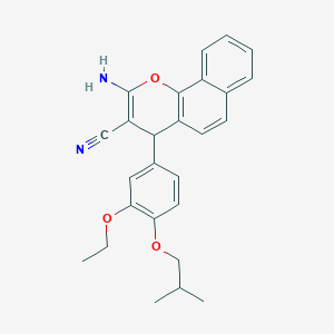 2-amino-4-[3-ethoxy-4-(2-methylpropoxy)phenyl]-4H-benzo[h]chromene-3-carbonitrile