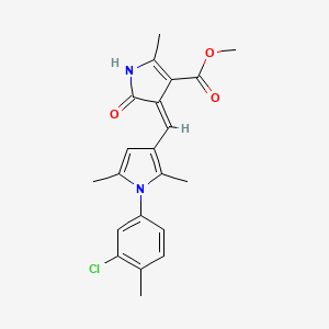 methyl (4Z)-4-{[1-(3-chloro-4-methylphenyl)-2,5-dimethyl-1H-pyrrol-3-yl]methylidene}-2-methyl-5-oxo-4,5-dihydro-1H-pyrrole-3-carboxylate