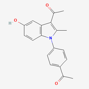 molecular formula C19H17NO3 B11590309 1-[1-(4-Acetyl-phenyl)-5-hydroxy-2-methyl-1H-indol-3-yl]-ethanone 