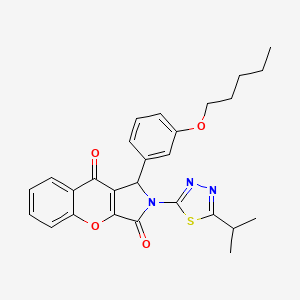 1-[3-(Pentyloxy)phenyl]-2-[5-(propan-2-yl)-1,3,4-thiadiazol-2-yl]-1,2-dihydrochromeno[2,3-c]pyrrole-3,9-dione