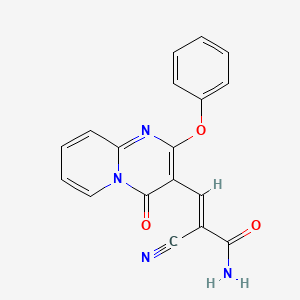 (2E)-2-Cyano-3-{4-oxo-2-phenoxy-4H-pyrido[1,2-A]pyrimidin-3-YL}prop-2-enamide