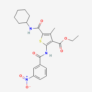 Ethyl 5-(cyclohexylcarbamoyl)-4-methyl-2-{[(3-nitrophenyl)carbonyl]amino}thiophene-3-carboxylate