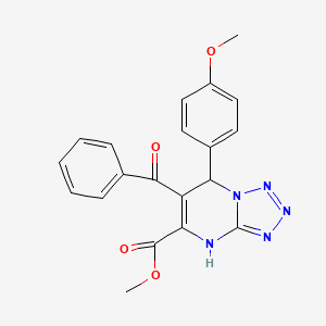 molecular formula C20H17N5O4 B11590335 Methyl 7-(4-methoxyphenyl)-6-(phenylcarbonyl)-4,7-dihydrotetrazolo[1,5-a]pyrimidine-5-carboxylate 