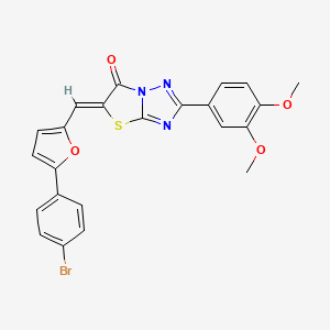 (5Z)-5-{[5-(4-bromophenyl)furan-2-yl]methylidene}-2-(3,4-dimethoxyphenyl)[1,3]thiazolo[3,2-b][1,2,4]triazol-6(5H)-one