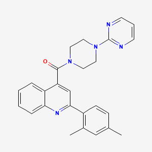 molecular formula C26H25N5O B11590349 [2-(2,4-Dimethylphenyl)quinolin-4-yl][4-(pyrimidin-2-yl)piperazin-1-yl]methanone 